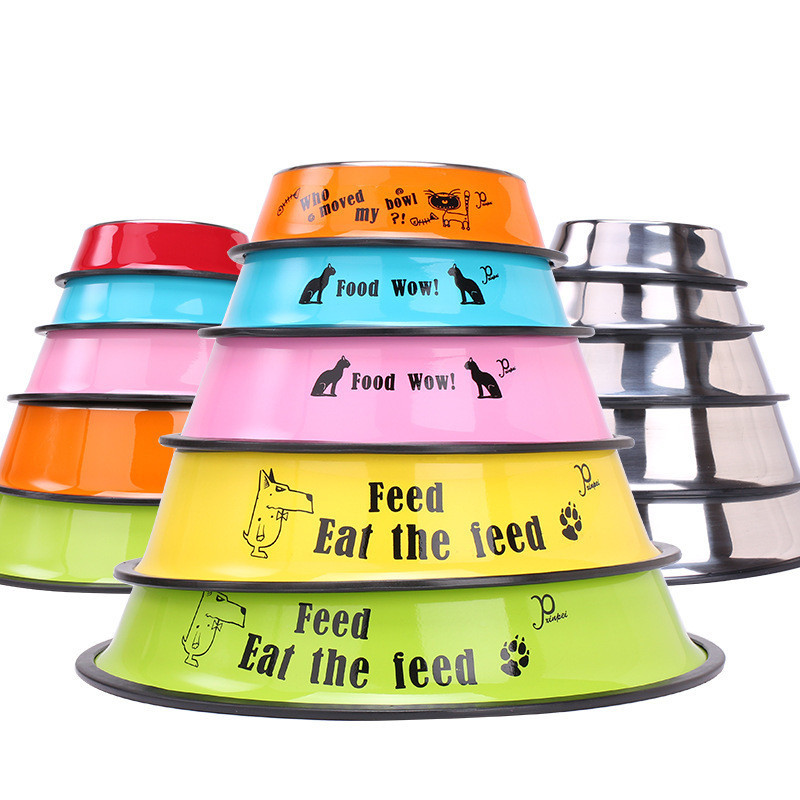 Dog and dog bowl anti -flipping pet bowl cat food bowl puppy rice…