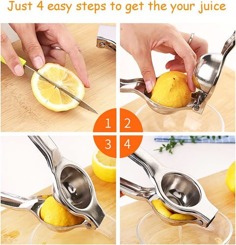 Manual Lemon Squeezer Juicer Presser 430 Stainless Steel Home Fruit Orange Juicer Small Juicer