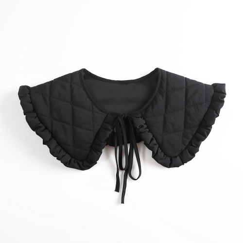 South Korea's Dongdaemun  spring new shawl with thickened cotton fake collar niche small shawl for cute women