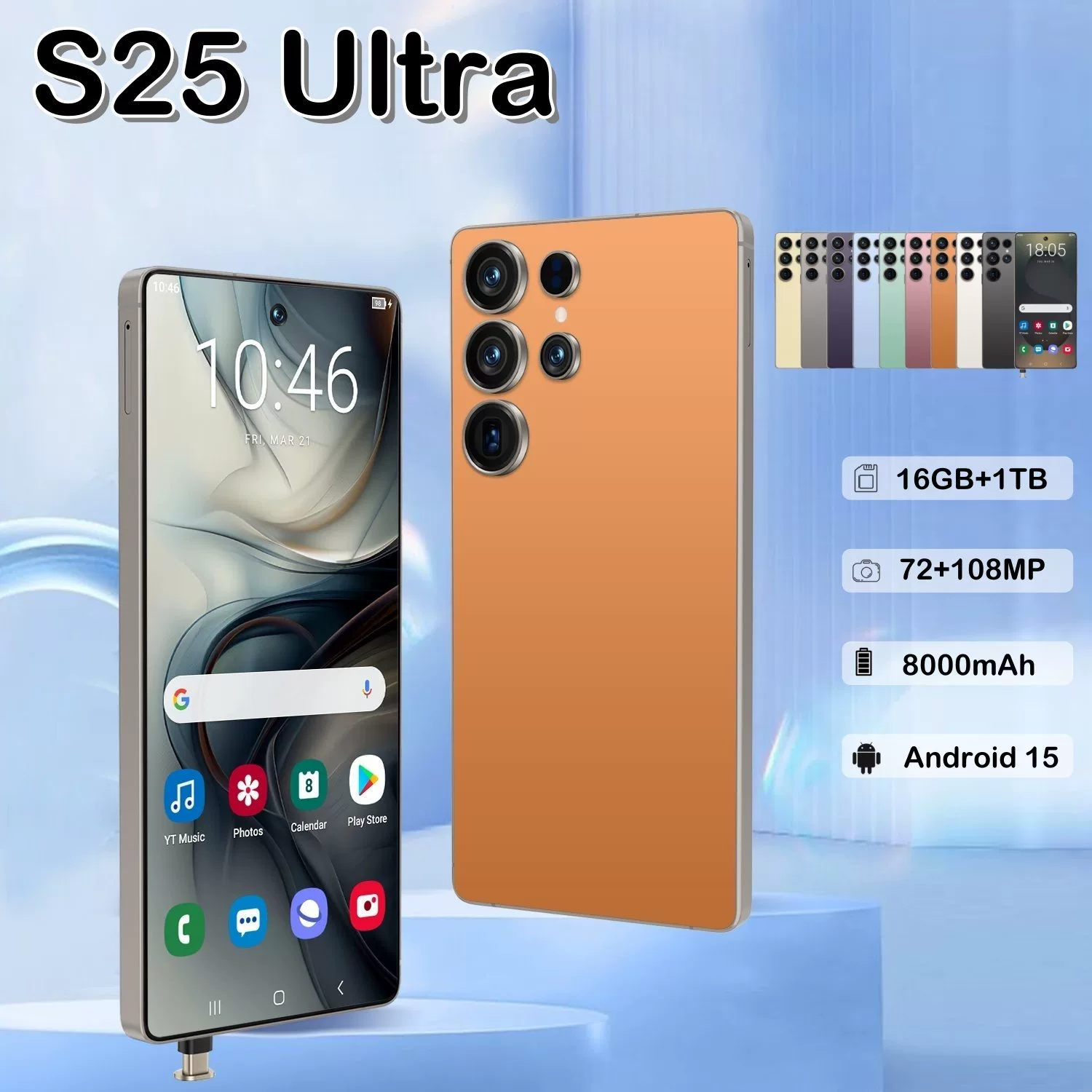 Смартфон andtwo S25 Ultra с встроенным стилусом, экран 6.75", 3+64 ГБ, популярная модель