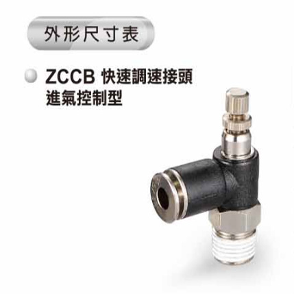 台湾CHANTO长拓 快速接头ZCCB-04-M5耐用精密接头气动调速接头
