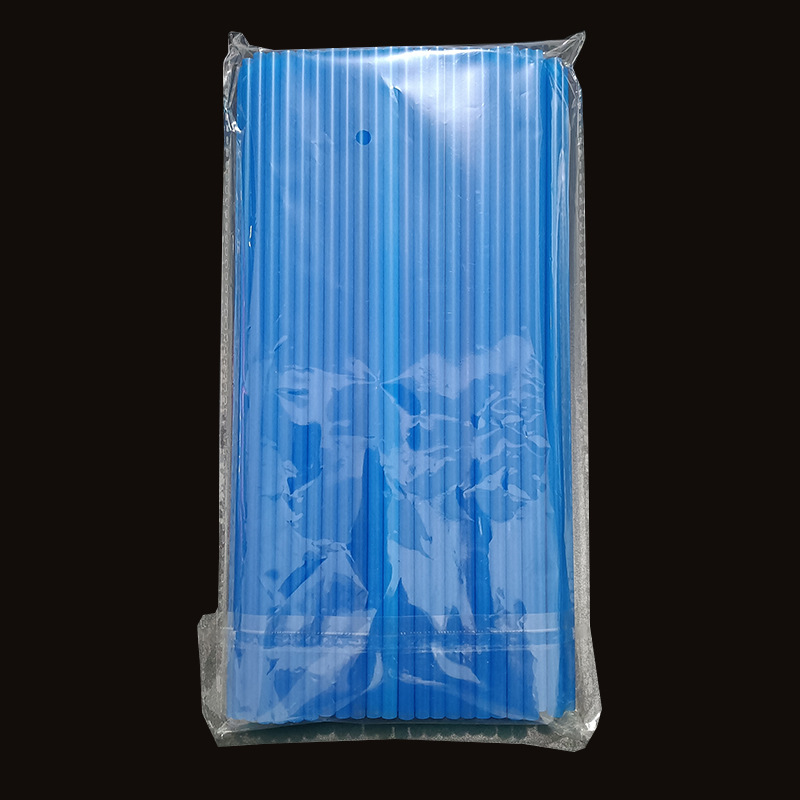 Transfronterizo en stock 6mm color paja recta plana paja de plástico desechable PP niños hechos a mano DIY lavanda