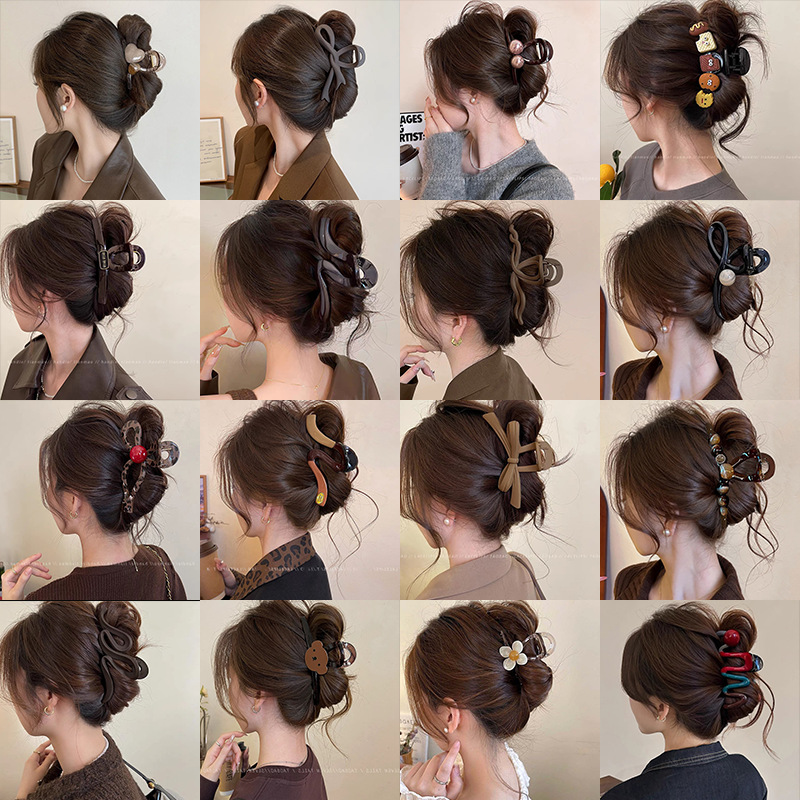 气质高级感抓夹2025新款后脑勺盘发鲨鱼夹大号发量多发抓发饰货源