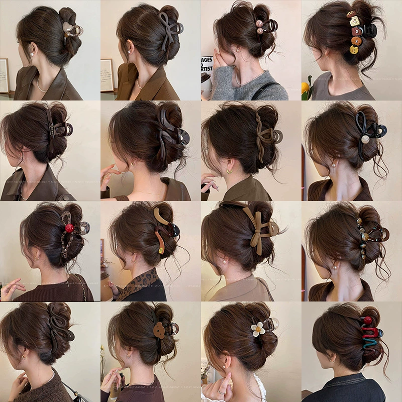 Заколка для crab hair, большая акула зажим, яркий запоминающийся стиль, наборы размеров (7–15 см)