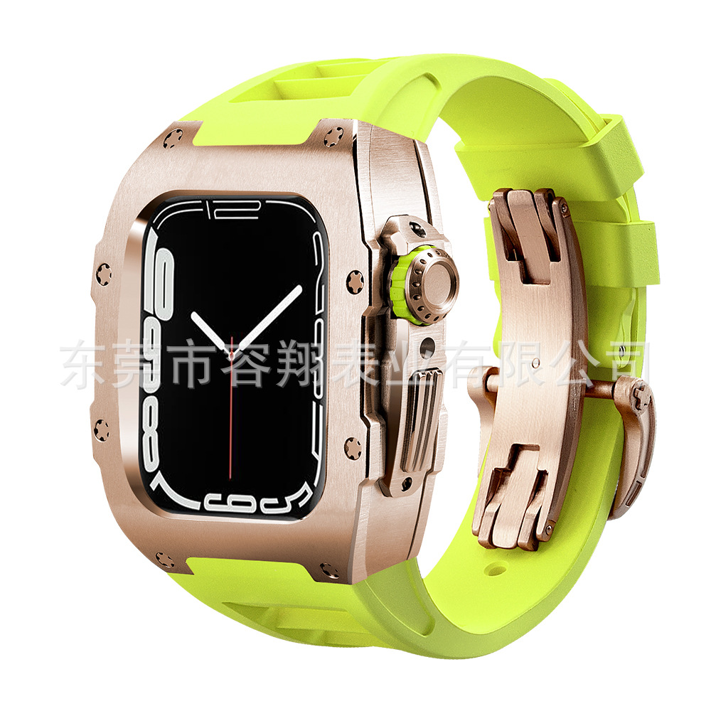 Adecuado para Apple applewatch 8/7/6/5 modificado reloj Correa protectora Shell iwatch caja de reloj de acero inoxidable