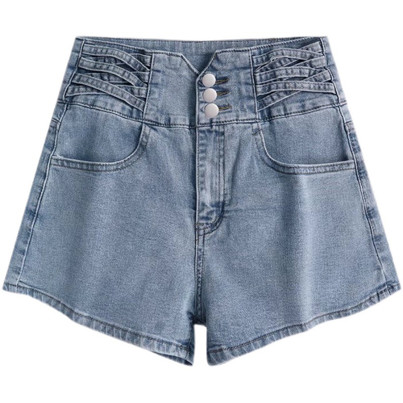 Women's High Waisted Slimming Denim Shorts Summer Style Casual Versatile Comfortable Petite Fit_ecoleips.com
