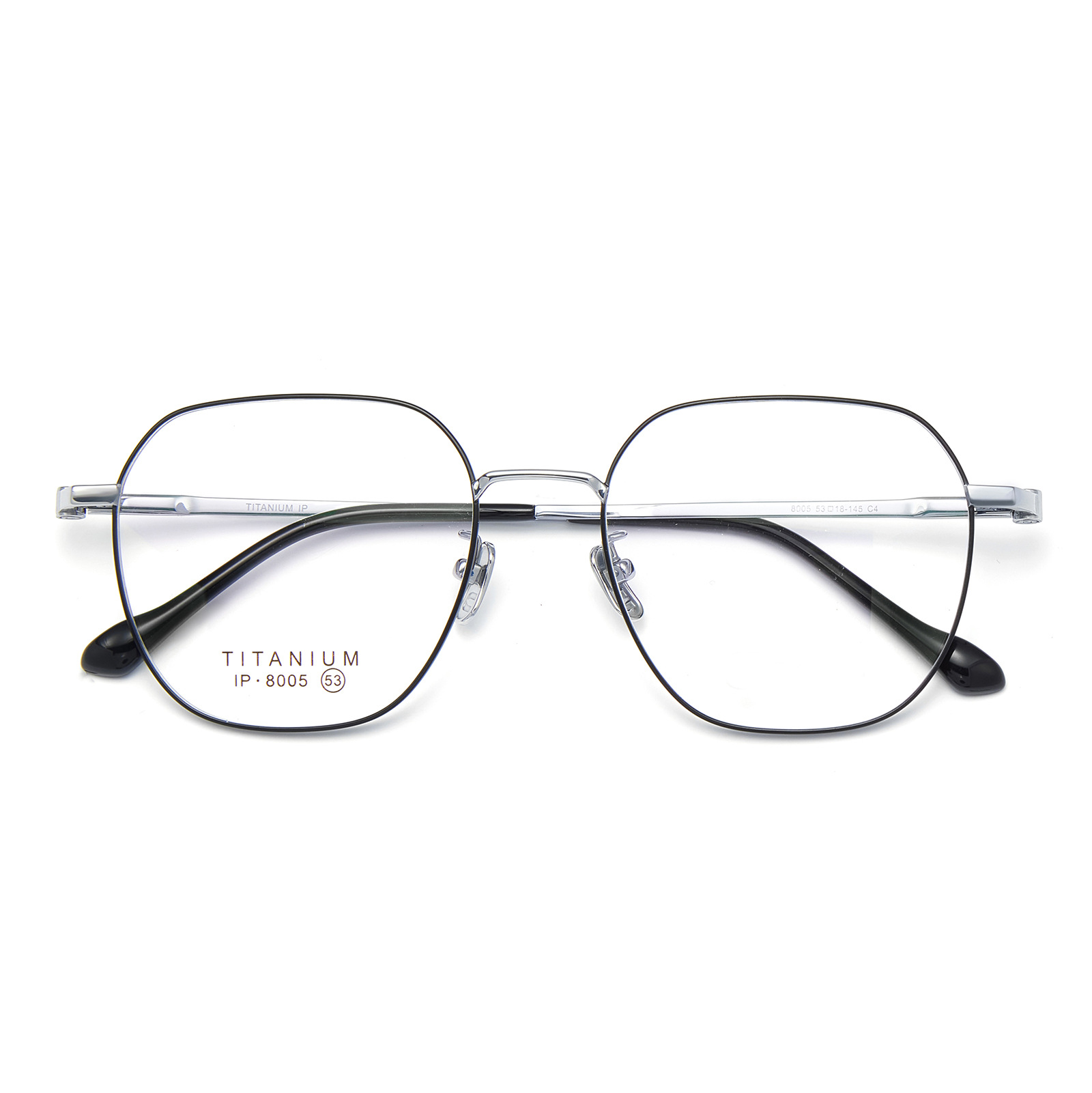 Marco grande retro, marco de gafas de titanio puro de ala ancha, galvanoplastia al vacío, resistencia a la resistencia, miope, lote Danyang