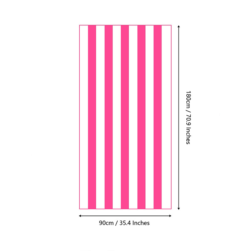 Microfibra de lana de doble cara rayas toallas de playa 90 * 180 gran tamaño toallas de baño portátiles para adultos