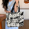 Shopping bag, capacious handheld genuine one-shoulder bag, for students, wholesale