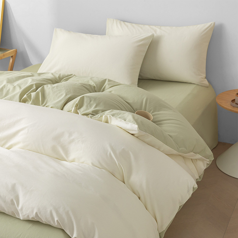 Cama de cuatro piezas de algodón 2025, nueva sábanas de lujo ligera y de alta calidad, colcha de cama de tres piezas, cama de gazo