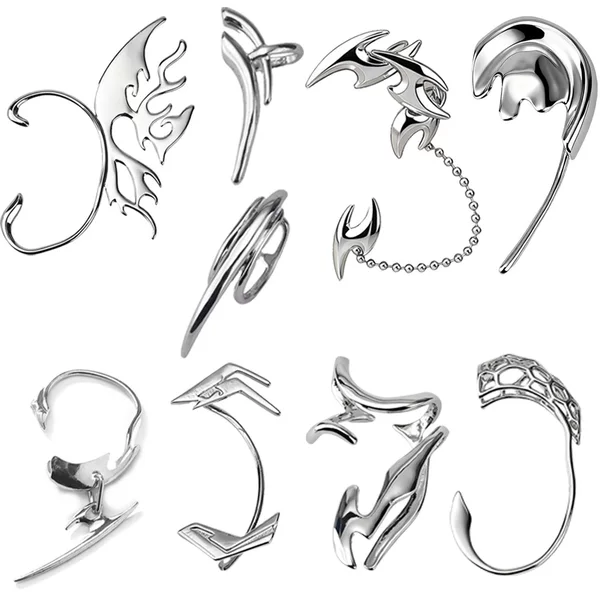 European and American Fashion Mechanical Blood Blade Piercing-Free Ear Jewelry Creative Mechanical Style Ear Expansion Knife Earrings Wholesale