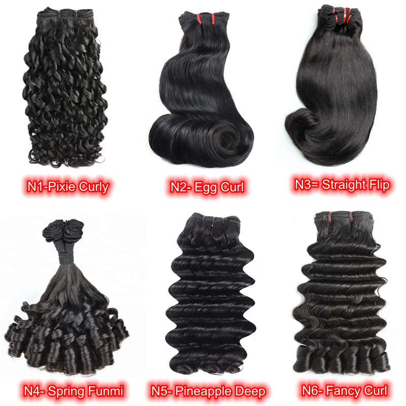 Foreign Trade Special Single-Grade Hair Extensions Sdd Pixie Curls Egg Curl Burmese Curls Funmi