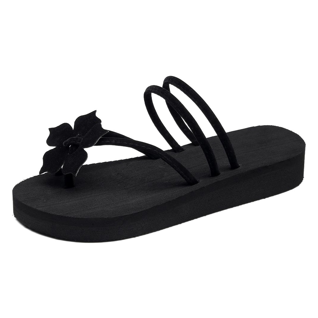 Women's Shoes Women's Slippers Women's Flip-Flops Women's Sandals Summer Wholesale Factory Korean Style Beach Students Wear High Thick Bottom
