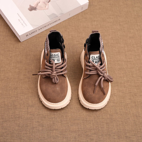 Children's work boots spring and autumn children's boots boys' versatile Martin boots girls' stylish comfortable casual short boots 