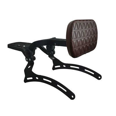 Carbon Steel Bumper Side Bag | Motorcycle bumper - tianpeng-t01-cnc-aluminum-alloy-folding-brown-backrest-tail-rack