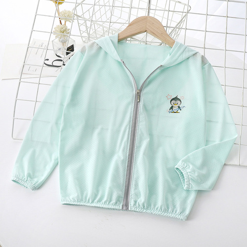 Kids' Sun Protection Clothing for Summer | Children's Wear | Ice Silk Sunscreen Tops | Girls' Cardigan Jackets | Boys' Breathable Sun-Protective Outfits