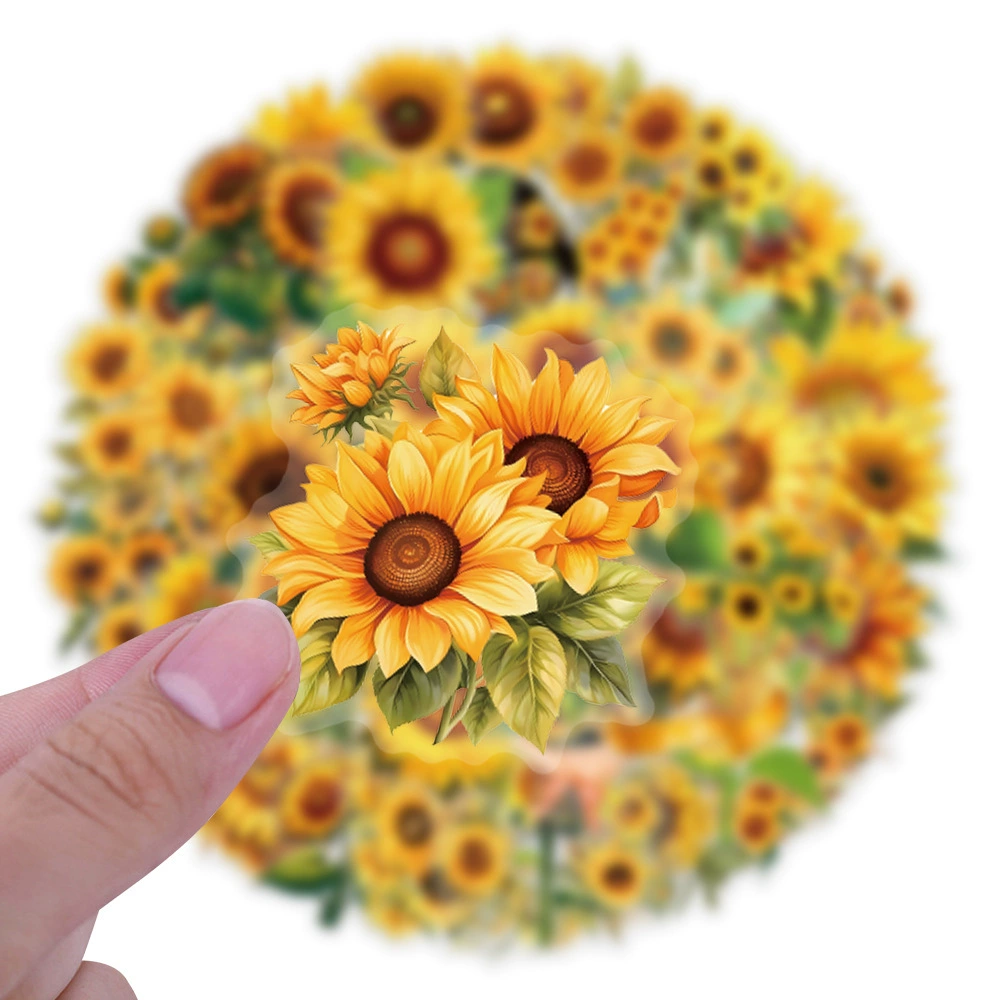 Transparent suitcase with sunflower extract, scooter, sticker, new collection, wholesale