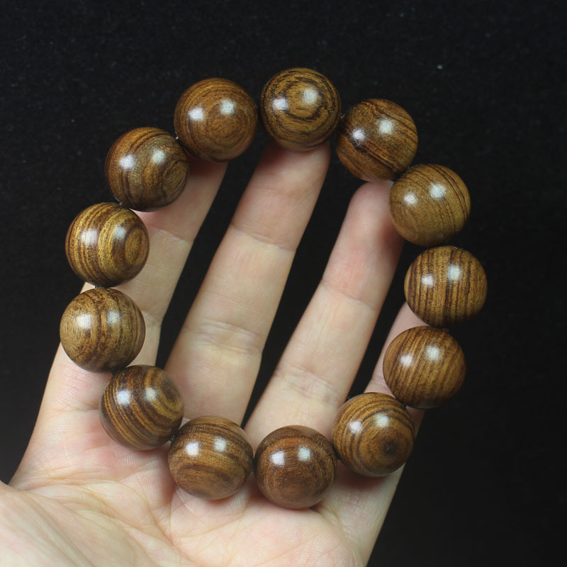 Black pear single circle complete bracelet 20mm men's and women's wooden beads rosary jewelry wholesale
