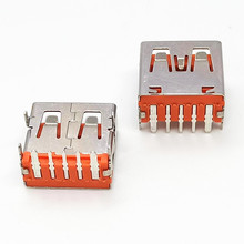 USB AF 2.0ĸ�� 5PIN�����  90����ʽ���DIP ֱ߅ 5P-Aĸ ��ɫ