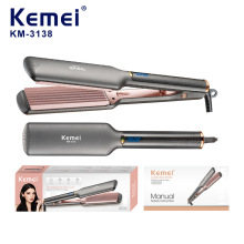 kemei科美直板夹跨境KM-3138卷发器可调节数显夹发板卷发棒玉米夹