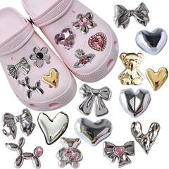 Hole Shoes Flower Instagram Style Alloy Butterfly Bow DIY Removable Niche Accessory Shoe Flower High-End Decorative Shoe Clips