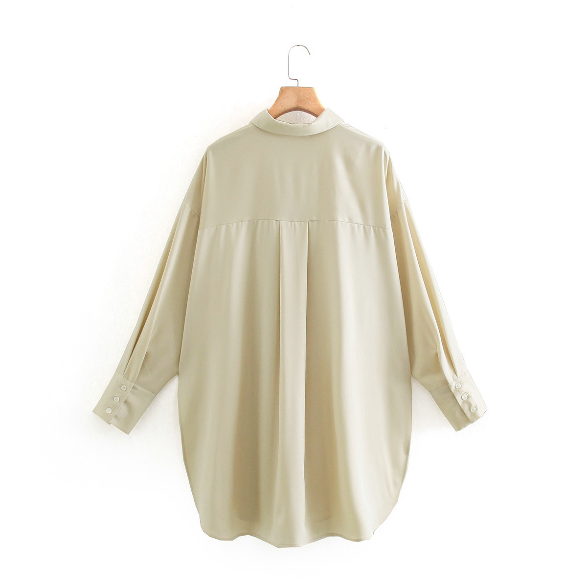 temperament loose satin texture loose shirt NSAM37969