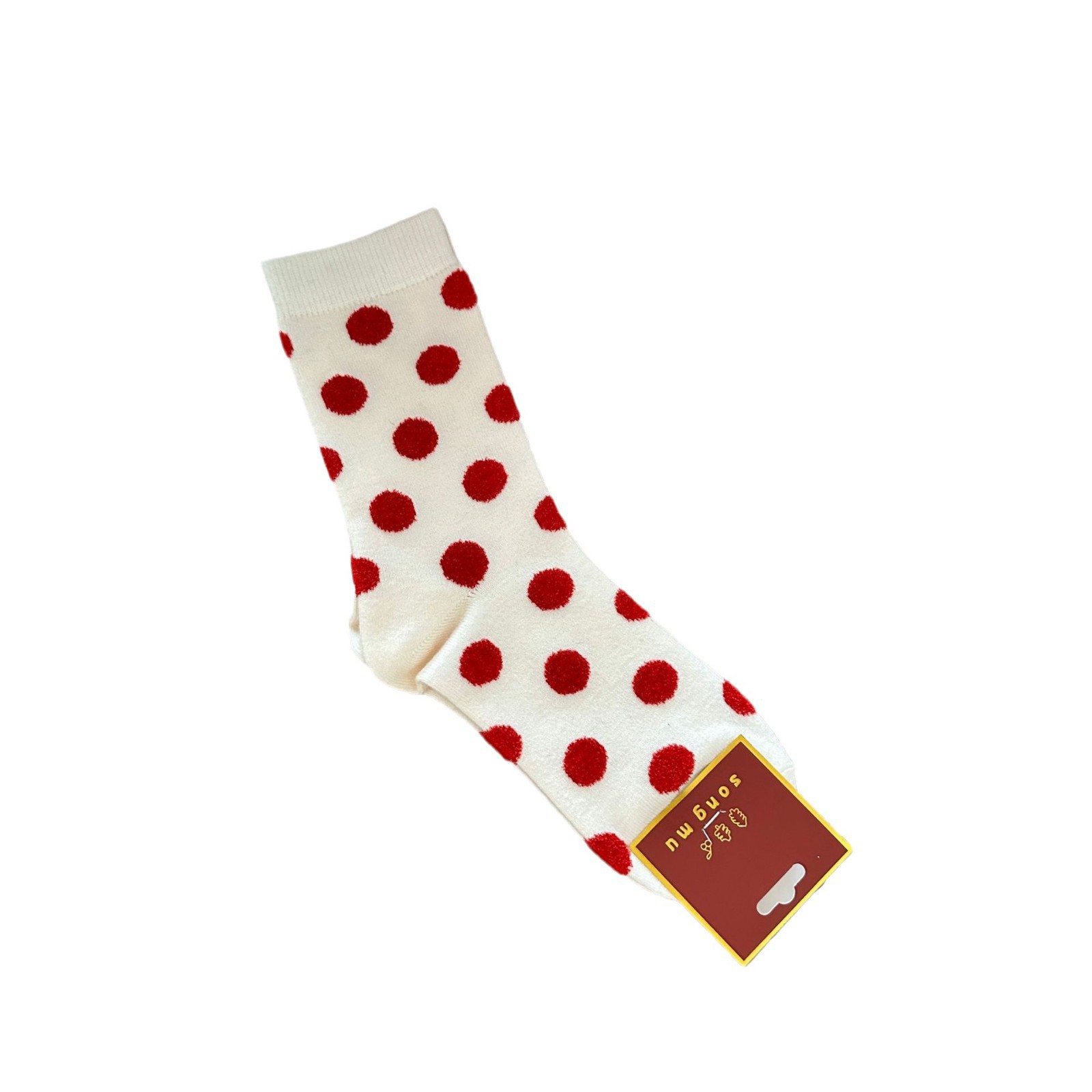 Calcetines Rojos de Caña Media del Año Zodiacal de Algodón para Mujer en Invierno image 6