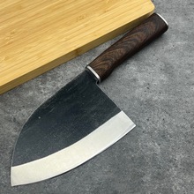 日本出刃鱼头刀砍切两用加厚手工锻打厨房刀具斩骨