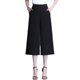 Cropped draping chiffon wide-leg pants women's summer high waist loose straight thin slimming large trousers cropped pants