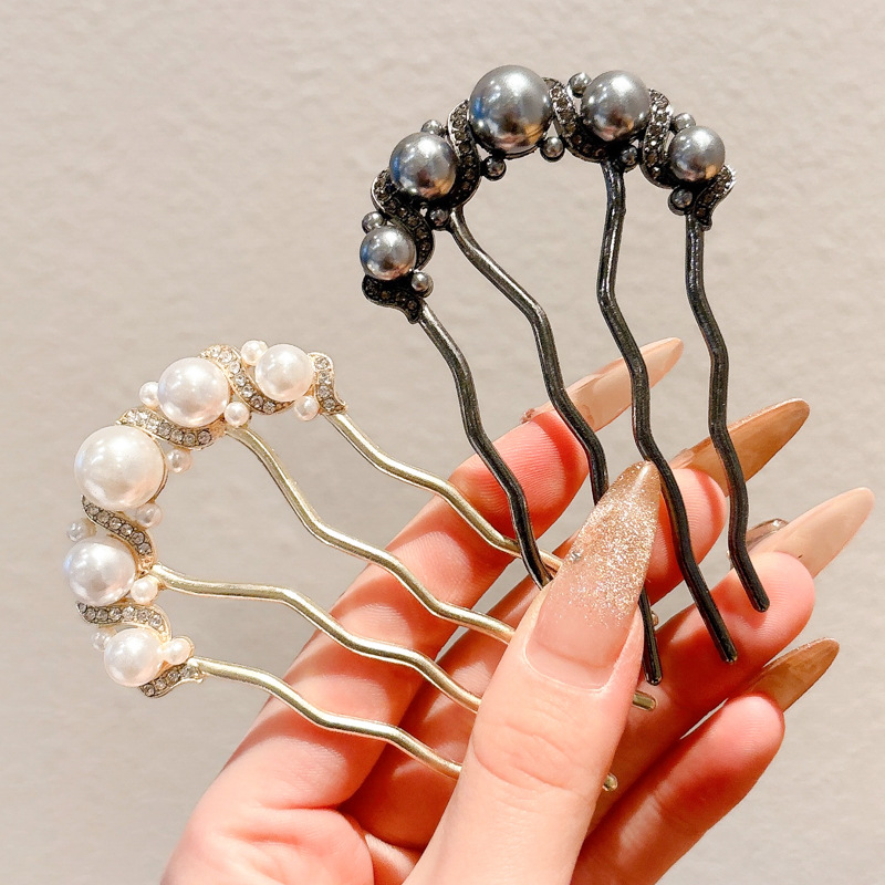 Sensor de alto nivel de cabello de cuatro dientes de cabello de perlas de cabello estilo universal