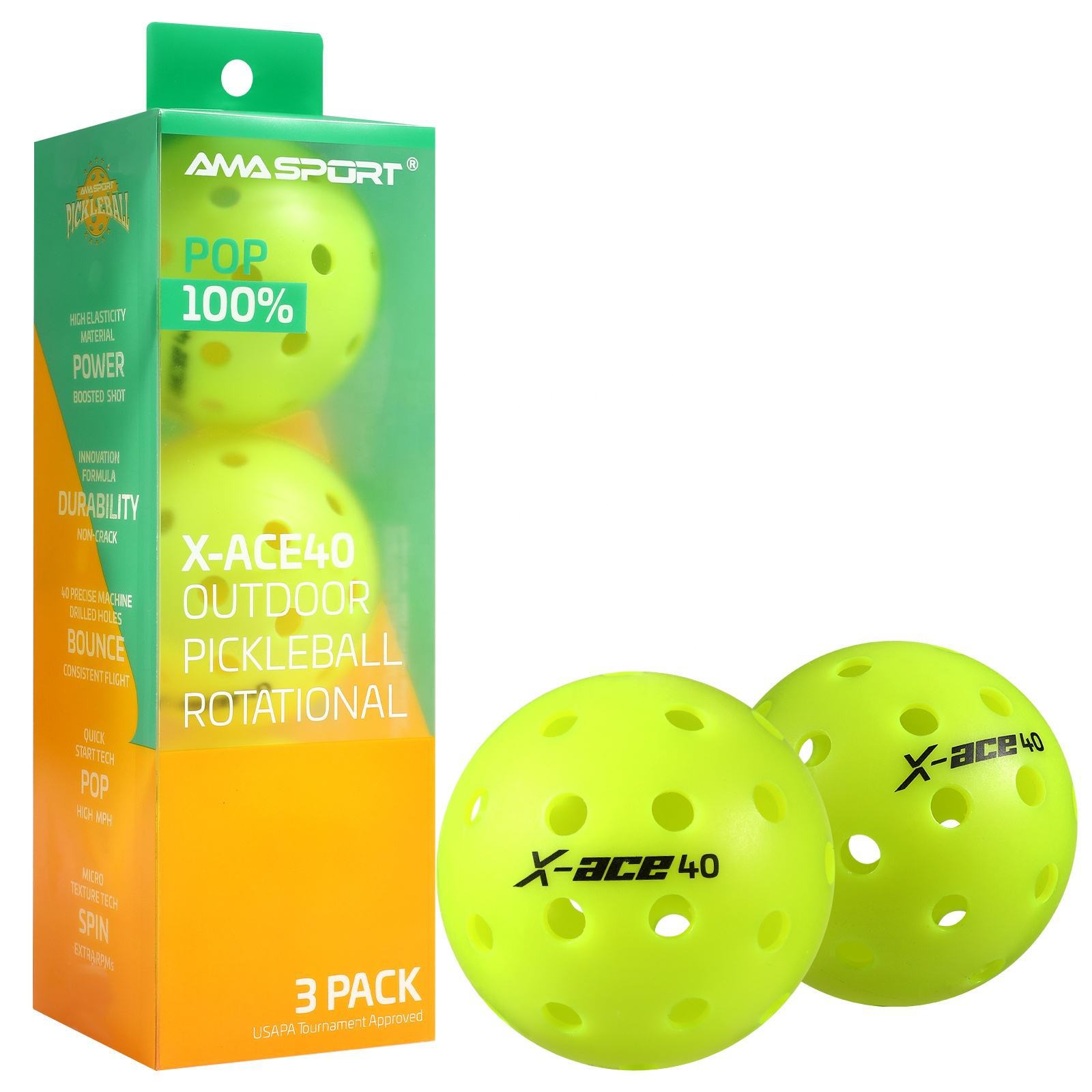 pickleball Pick Ball 40 Holes Outdoor Pick Ball Professional USAPA Standard Pick Ball Competition Ball