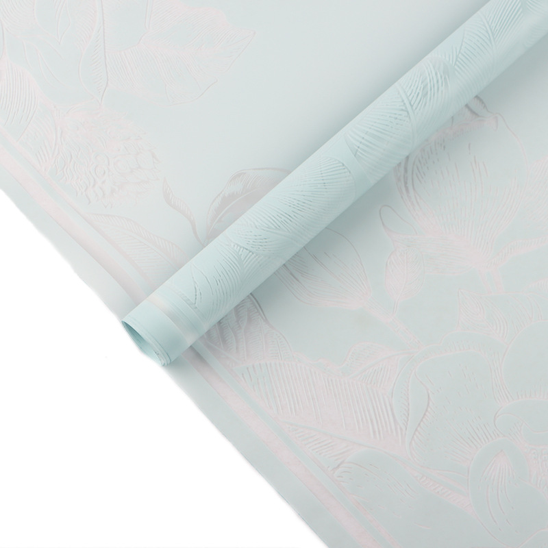 Película de gelatina de Mulan al por mayor Papel de embalaje de flores impermeable Ramo de flores Material de embalaje de regalo Papel Florería Papel de flores