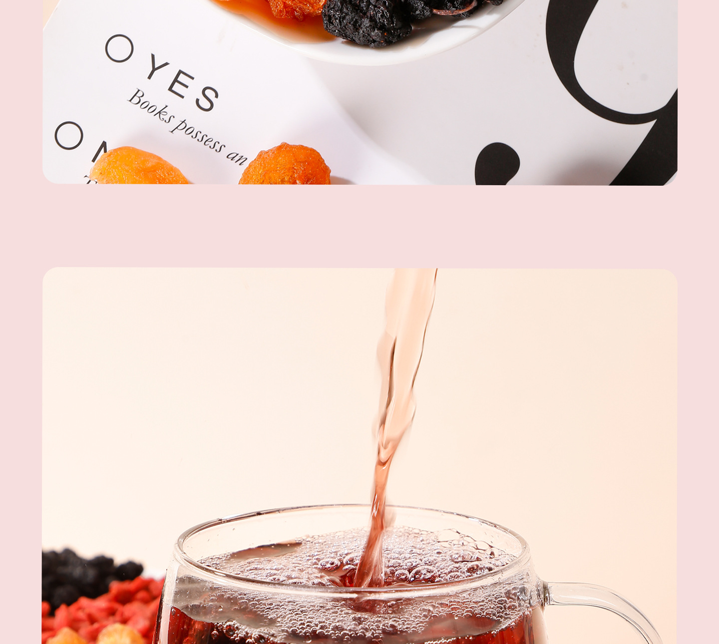 Ginseng Black Goji Mulberry Red Date Longan Wellness Tea Bags 25 Pack Sugar Free Herbal Tea in use