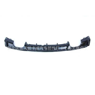 Suitable for 13-19Mp Bmw 3 Series F30 Rear Lip Modification with Lighted Rear Spoiler Small Surround Kit (Spoiler) - double-outlet-on-both-sides-without-lights-bright-black