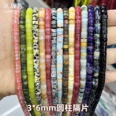 ジュエリー3*6mm水晶円柱スペーサー散珠diyアクセサリービーズスペーサー半製品卸売り