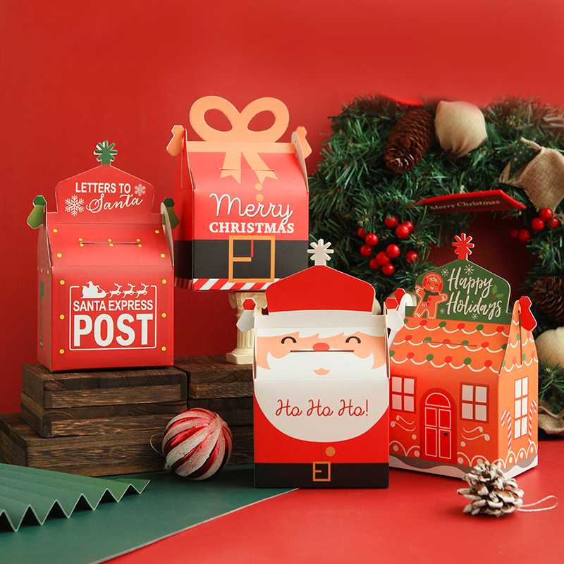 圣诞节平安夜苹果盒奇妙礼盒 精致圣诞节DIY礼物礼品包装手提盒