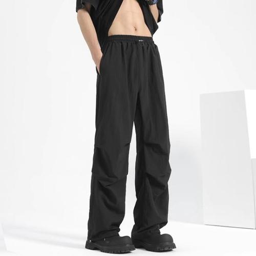 Sun Protection Umbrella Trooper Work Pants for Men - Summer Ice Silk Straight Leg Wide Leg Casual Pants for Outdoor Adventure and Combat