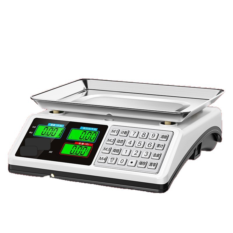 Báscula electrónica de alta precisión comercial pequeña escala de gramos de precisión para vender verduras pesaje cocina doméstica kg de alimentos báscula de plataforma