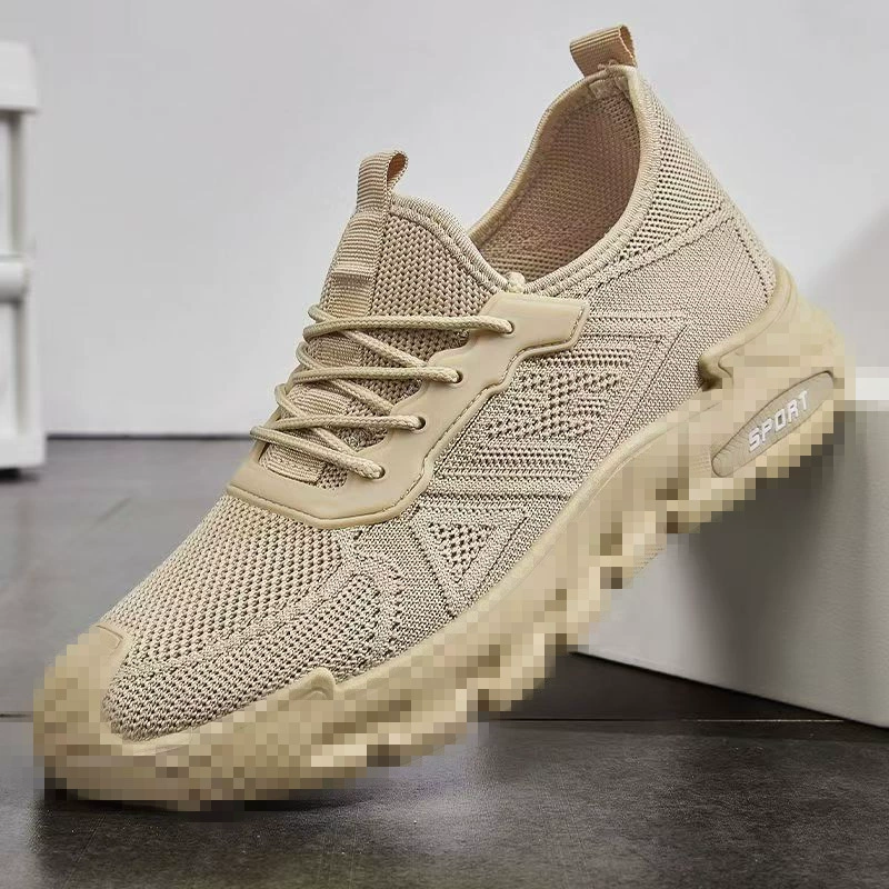 Весенняя мужская повседневная обувь новая дышащая сетка спортивная обувь летающая поверхность тонкая мягкая подошва легкая беговая обувь мужская модель