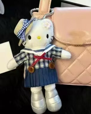 可爱长腿猫挂件kitty包包挂件毛绒玩偶公仔书包kt挂饰女生可爱饰|undefined