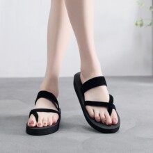 套趾人字拖女士休闲凉拖鞋女夹脚沙滩鞋平跟凉拖糖果色糖果色系