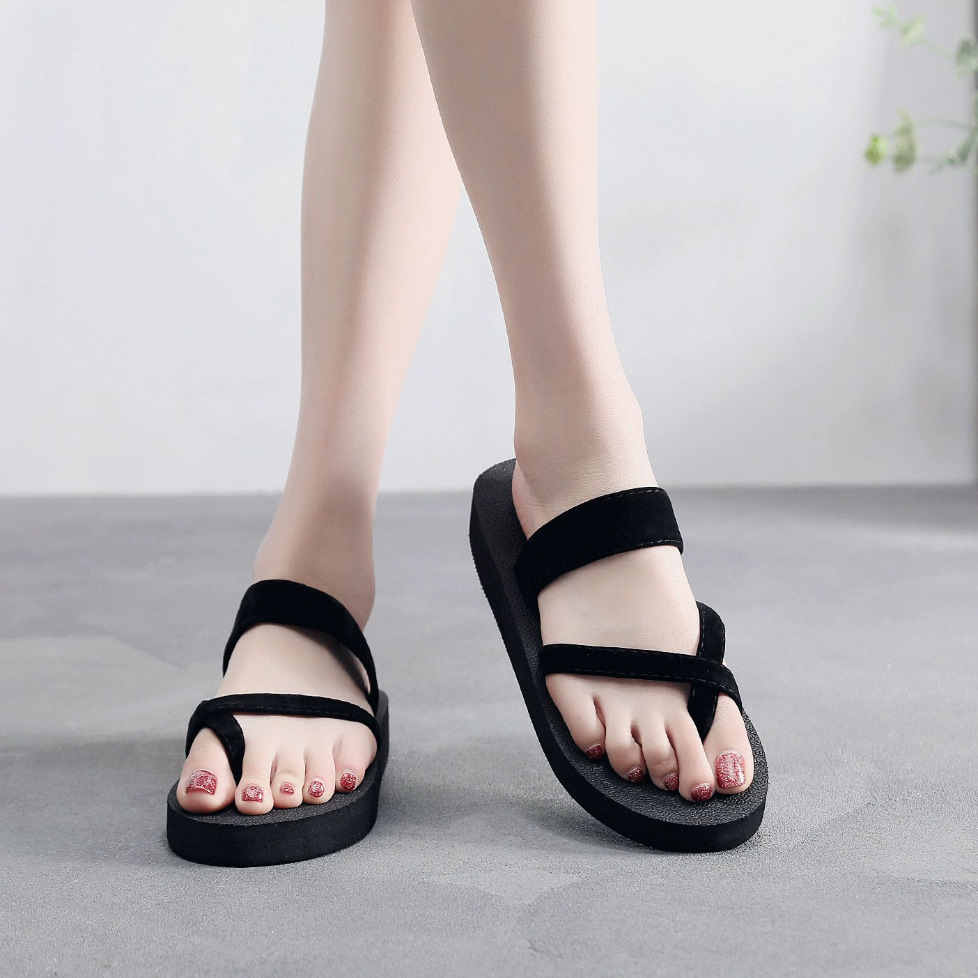 Женские шлепанцы, повседневные сандалии, женские сандалии-вьетнамки, пляжная обувь, плоские сандалии, цвета конфет, серия цветов конфет