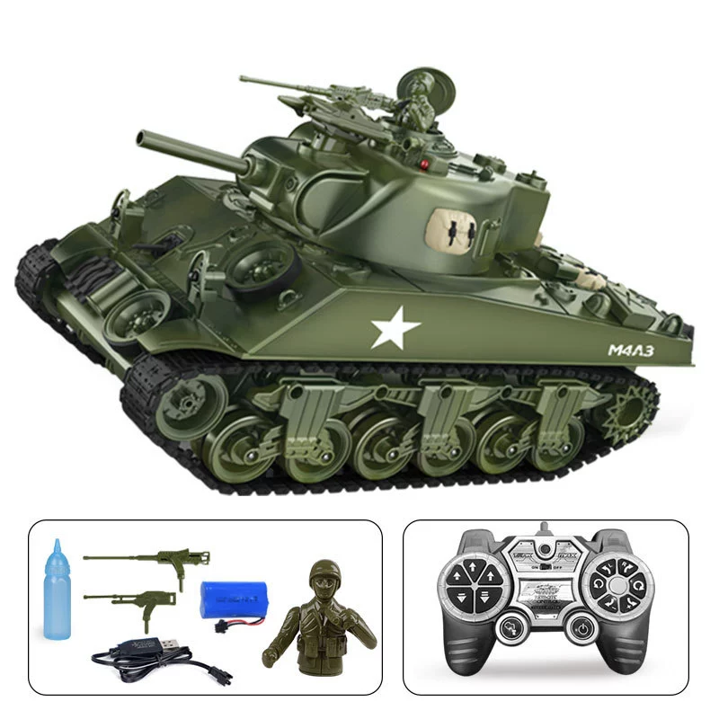 Боевой металлический танк, пуля, водяной бомба, игрушка для мальчиков, можно запускать