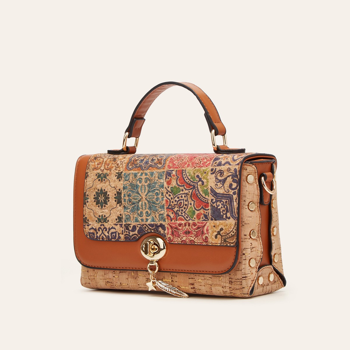 Vintage European Ethnic Shoulder Bag With Bark Pattern Design_voghion.com