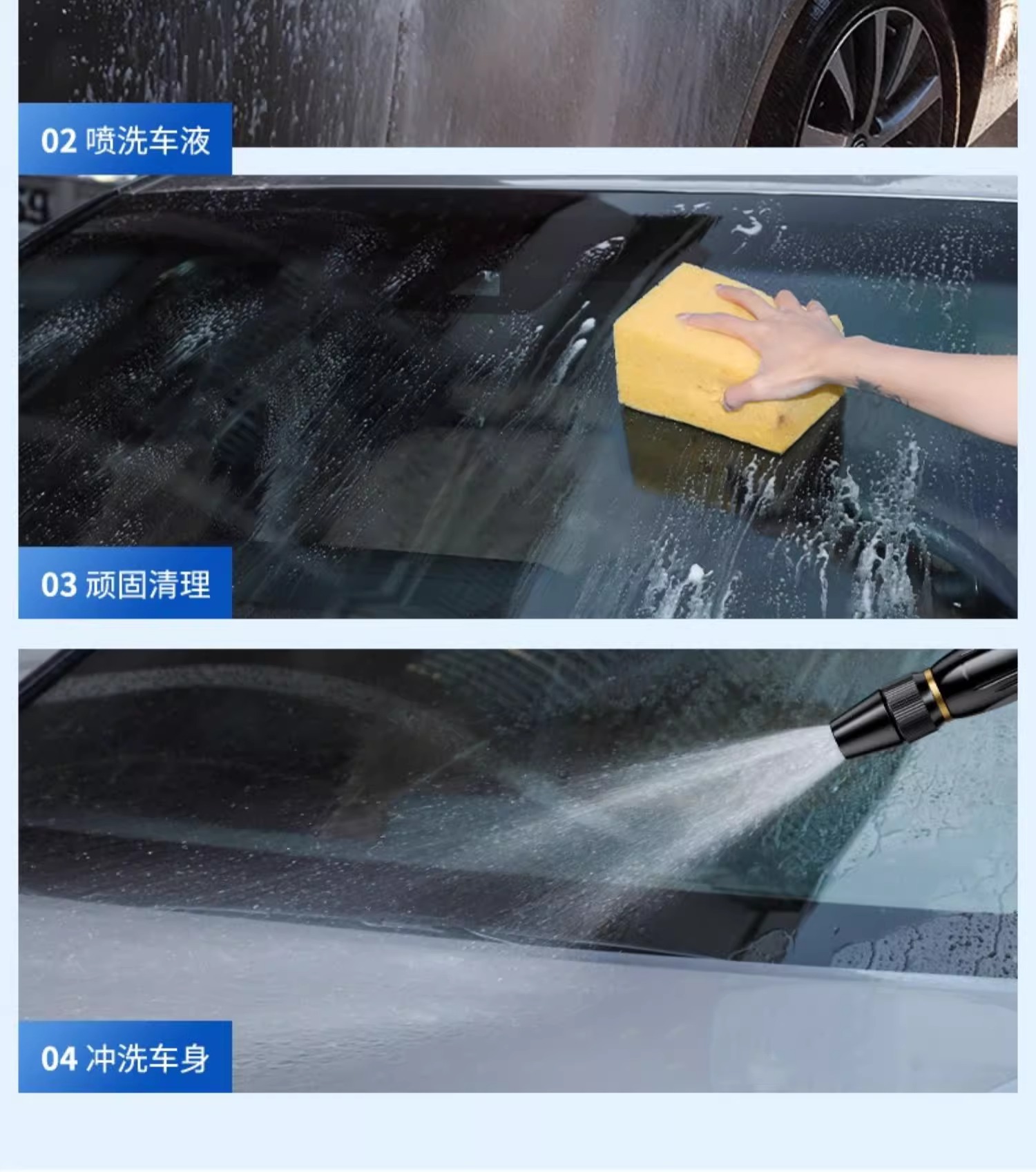 High-pressure car wash water gun grab household artifact telescopic water pipe hose tap water nozzle washing spray gun booster pressure