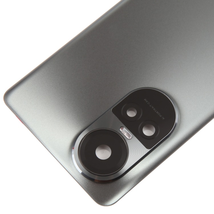 Aplicable para OPPO Reno10 Global Original Batería de cubierta trasera con anillo de foto (color: gris)