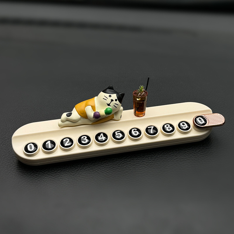 Tarjeta de teléfono móvil de coche, placa de estacionamiento, placa de matrícula temporal de coche, placa de matrícula de coche creativa, decoración de serie
