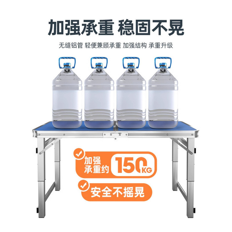 Mesa plegable para estand rectangular decoración portátil ceremonia de inicio de construcción mesa plegable para estand simple mesa de comedor al aire libre