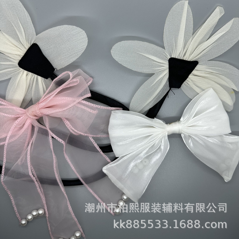 Baxi Ancient Style Bodkin Butterfly Lace Bow Hair Accessory Decorations Headwear Pearl Fashion Accessory Double Layer