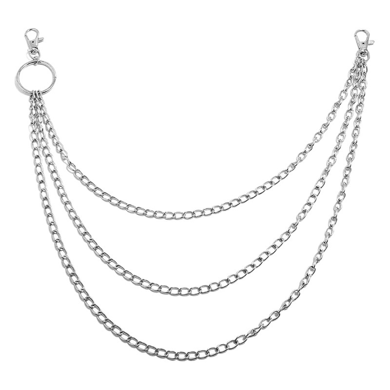 European and American Progressive Jewelry Personalized Metal Retro Men's and Women's Body Chain Hip-Hop Punk Nightclub Multi-Layer Waist Chain Trouser Chain